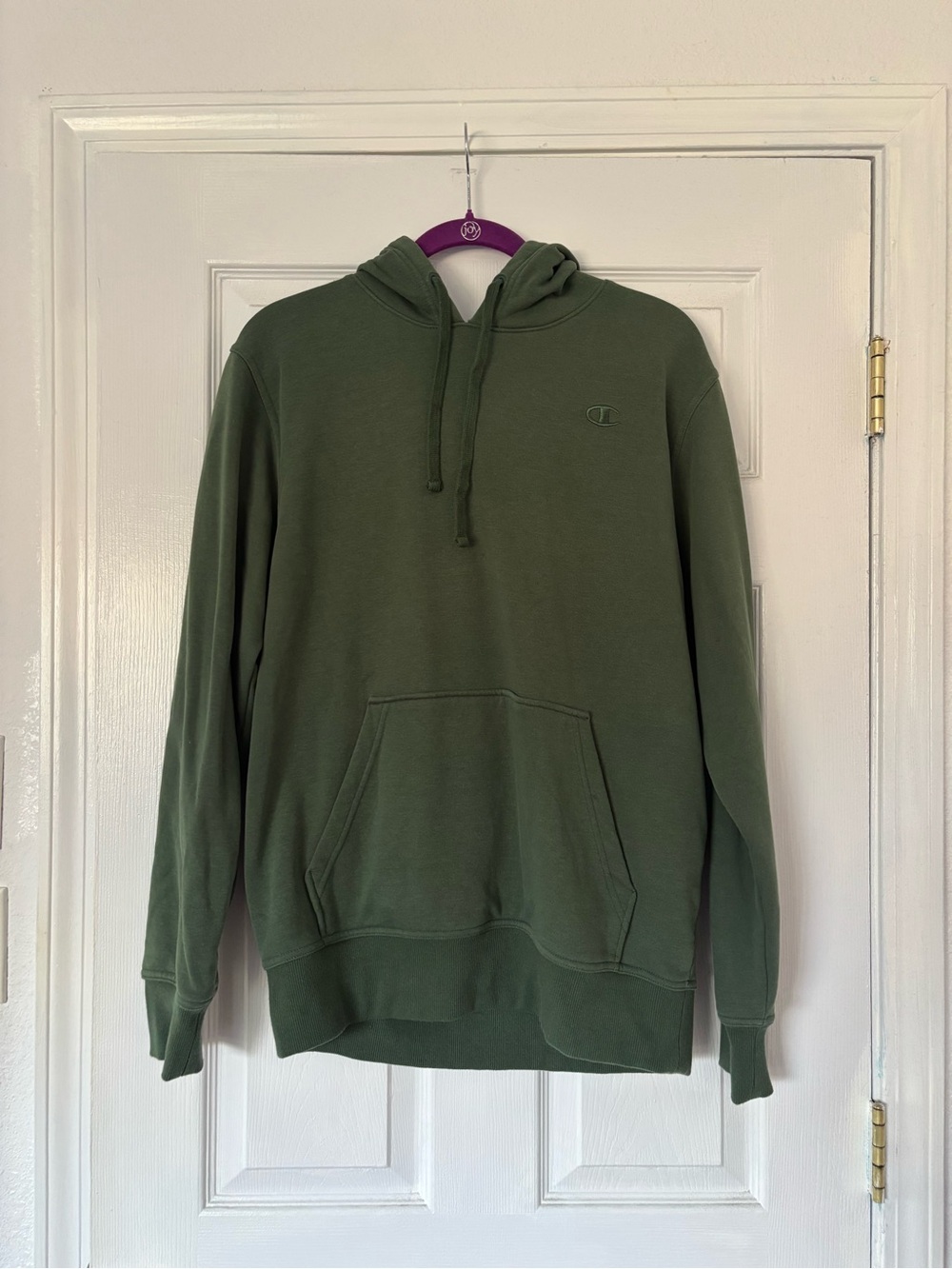 Champion Men's Olive Green Pullover Hoodie